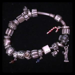 AUTHENTIC Pandora bracelet FULL of retired charms!